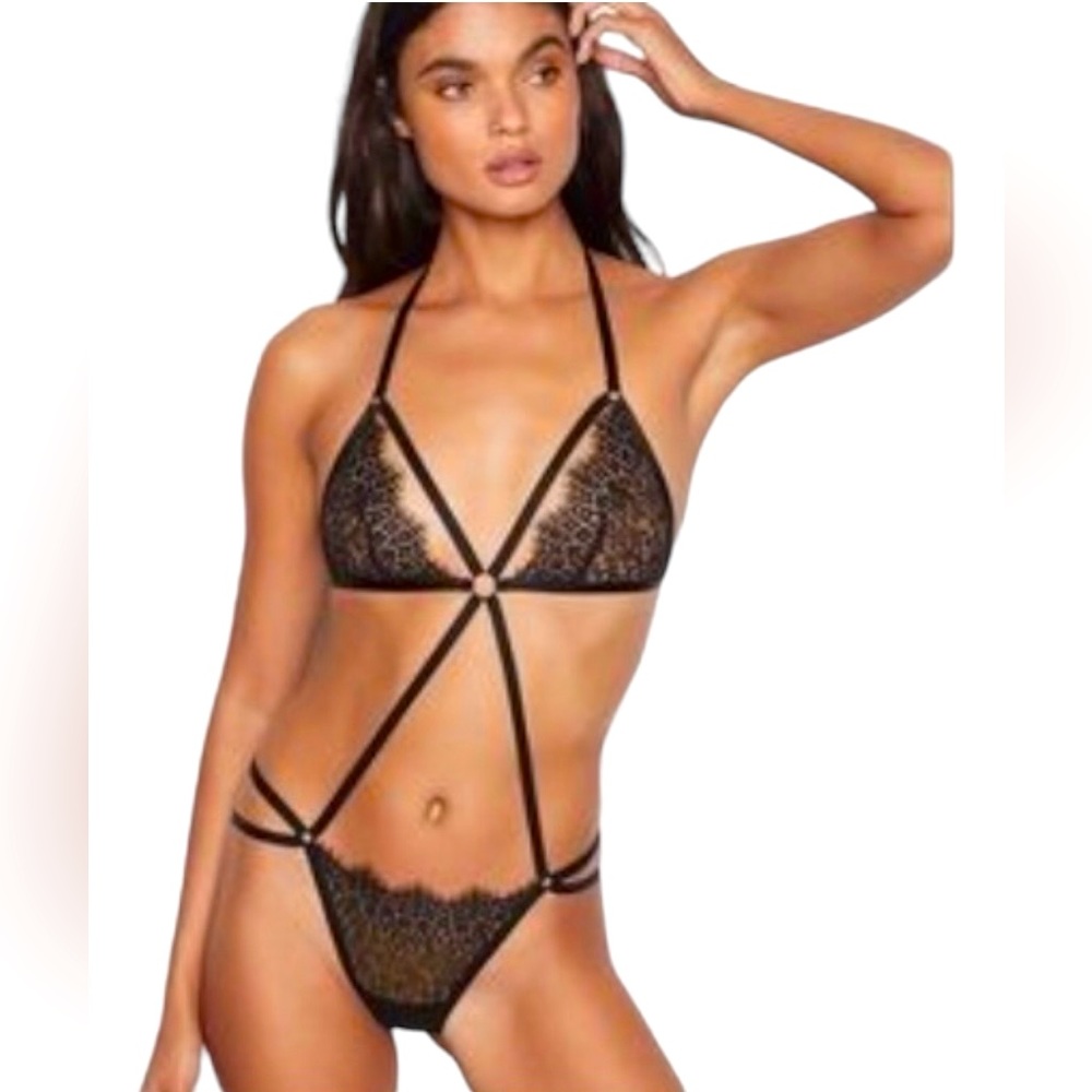 Victoria’s Secret Strappy Lace Black Teddy